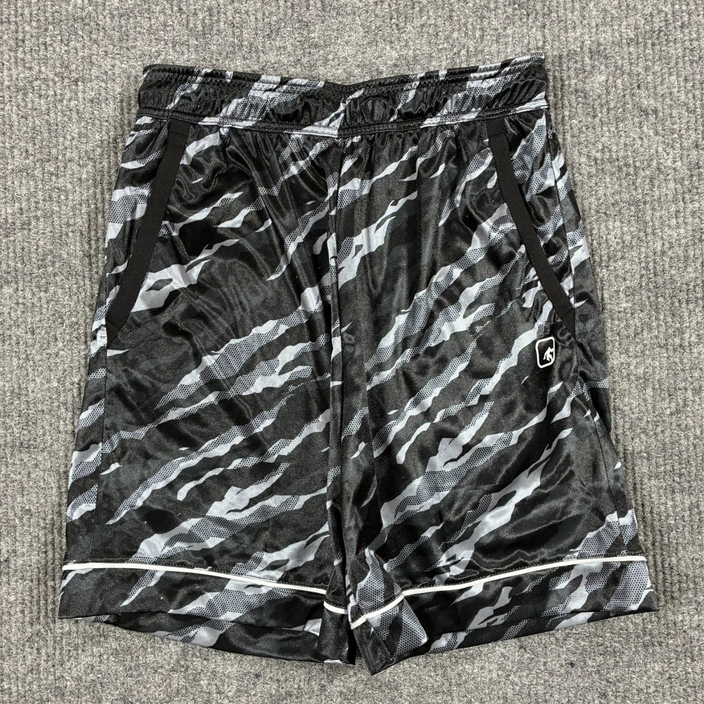 AND1 Men's Basketball Shorts Size Small Black Gray Camo Athletic Gym Performance